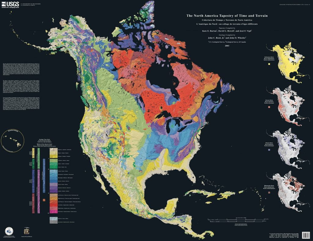 Mapa geologiczna Ameryki Północnej
