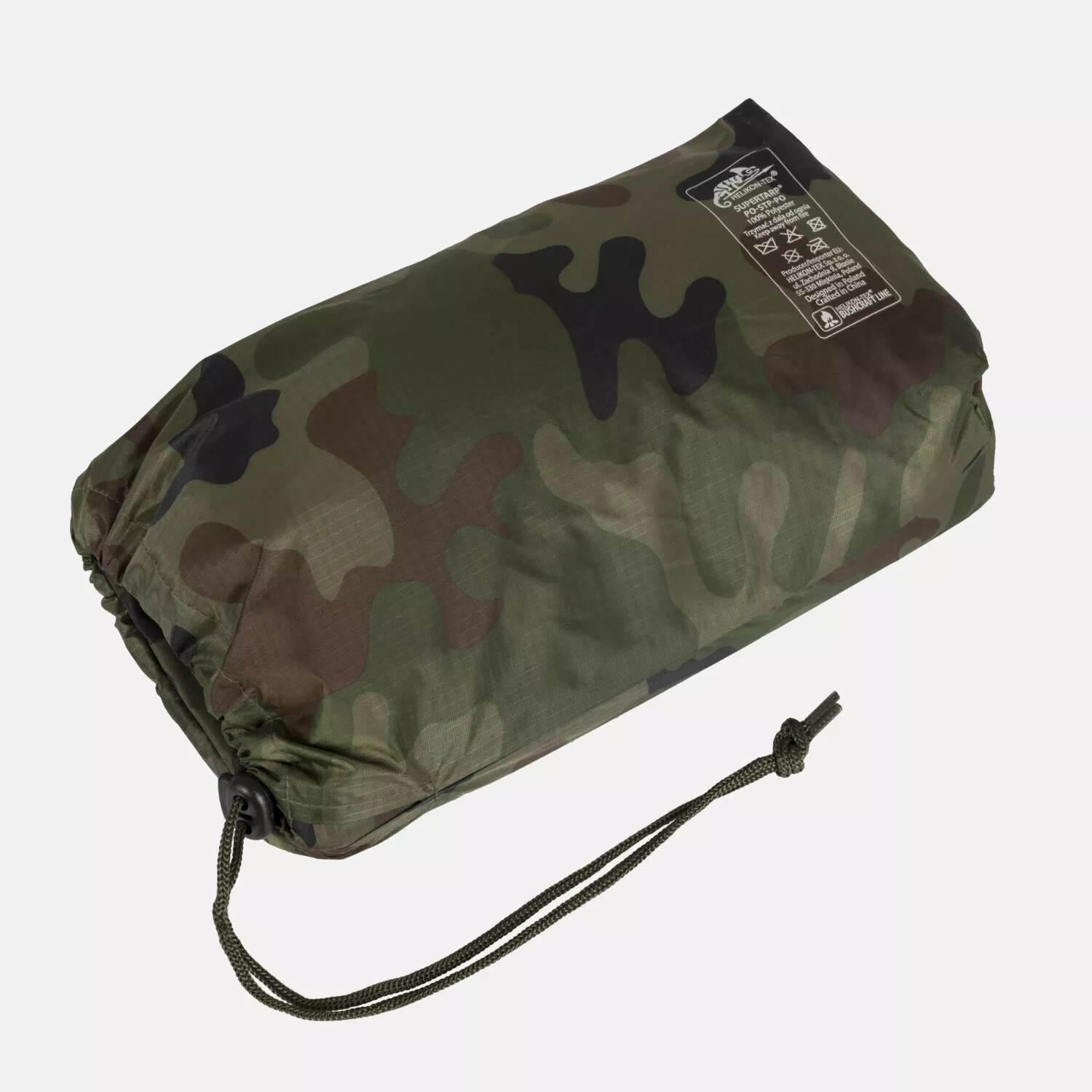 Drawstring bag for the Helikon-Tex Supertarp with the maker's label
