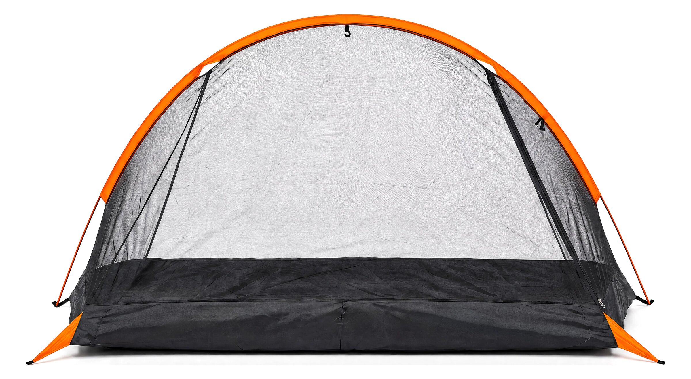 Mesh inner tent of the Trinordic Endra on orange poles, without the fly